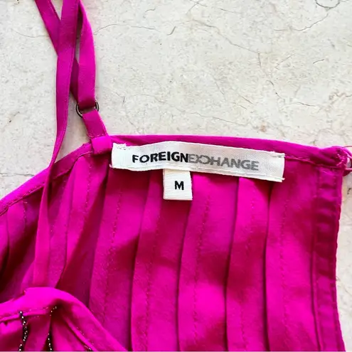Foreign Exchange NWT Pink Chain 100% Silk Tank Blouse Sz medium