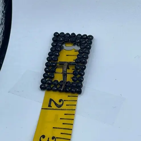 Antique French Jet Gothic Edwardian black belt buckle