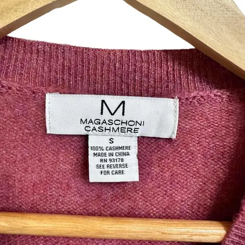 Magaschoni  Cashmere Crew Neck High Low Side Slit Pullover Sweater Size Small