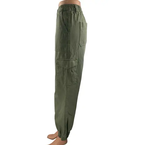 Clockhouse Women's Green High Waisted Tapered Jogger Cargo Pants Size US 8