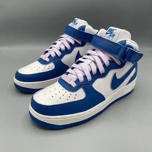 Nike WOMEN AIR FORCE 1 '07 MIDWHITE/MILITARY BLUE-SAIL-DOLL Size 8