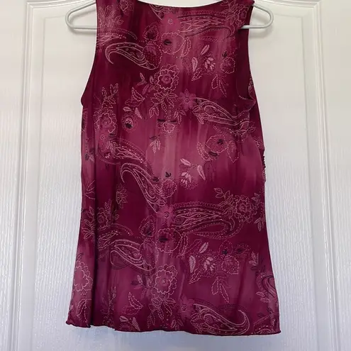 Dress Barn  Sleeveless Floral Paisley Blouse