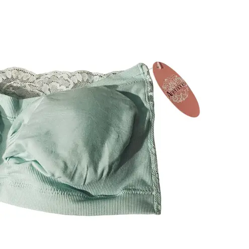 Anemone Mint Green Lace Back Ruched Front Bandeau Women SZ OS