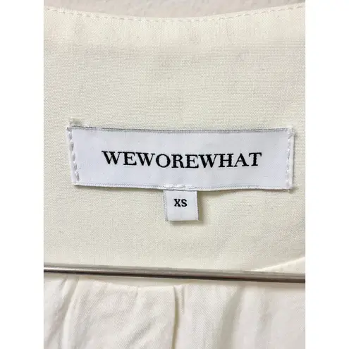 We Wore What Sleeveless V-Neck Flap Pocket Professional Vest Cream Women's Size XS