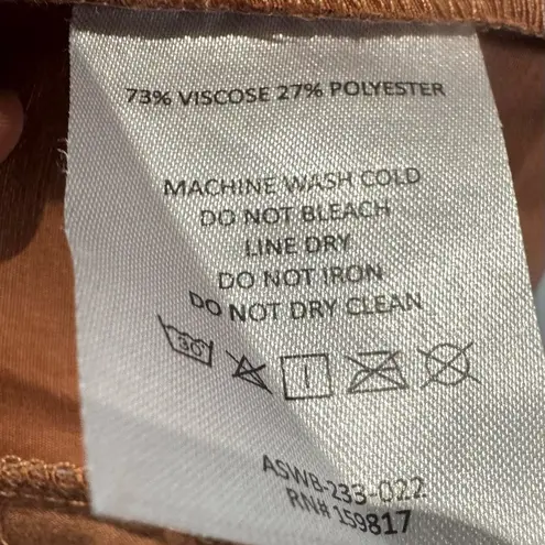 Altar'd State Altar’d State russet rust satin sheen wide leg trouser pant size small NWT thumbnail 6