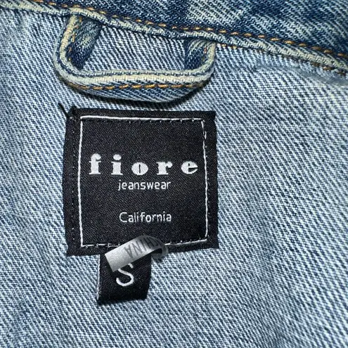 Fiore Women's Distressed Denim Jean Jacket Size Small