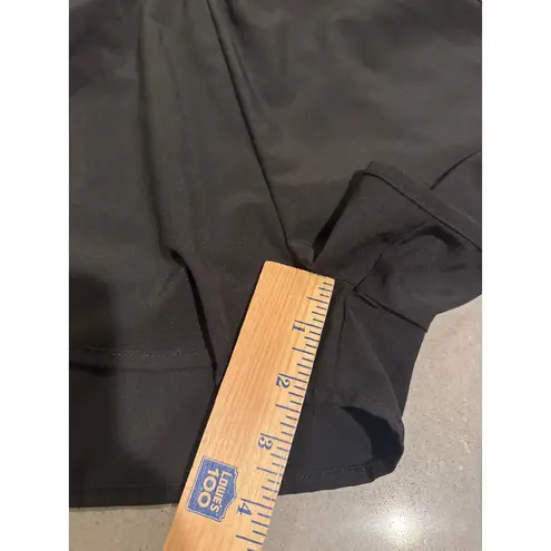 Black Running Shorts With Zipper Pockets Athletic Gym Workout Size M