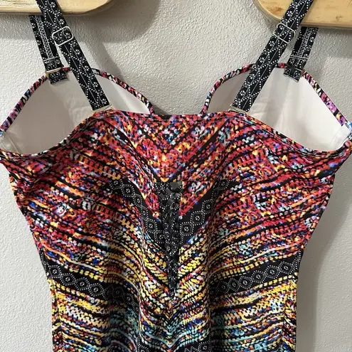 Swimsuits For All Multicolored Bandana Print One Piece Swimsuit Plus Size 18