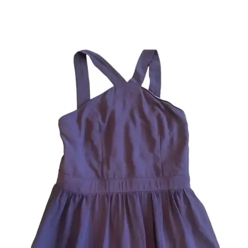 Lulus  Long Plum Purple Gown Dress Halter Style Chiffon Flowy Size Small Women's