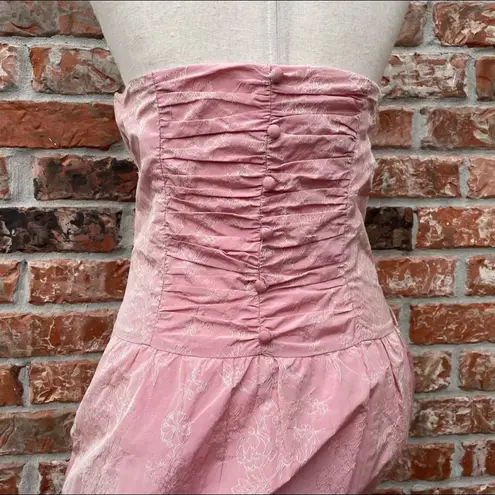 Nell Couture corset silk/polyester pink cocktail dress / 4 / Excellent condition