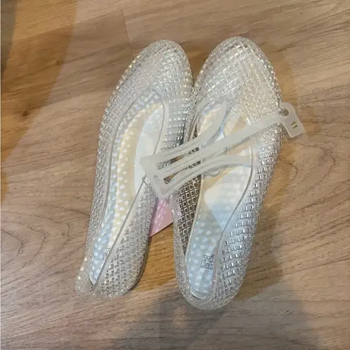 Target Wild fable Women's transparent jelly ballet flats size 11 new - Image 3
