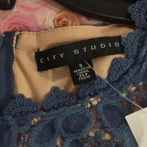 City Studios City Studio Blue Mini Dress