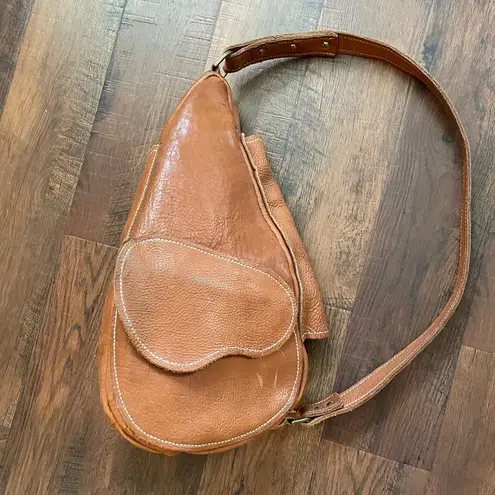 Custom made leather saddle bag
