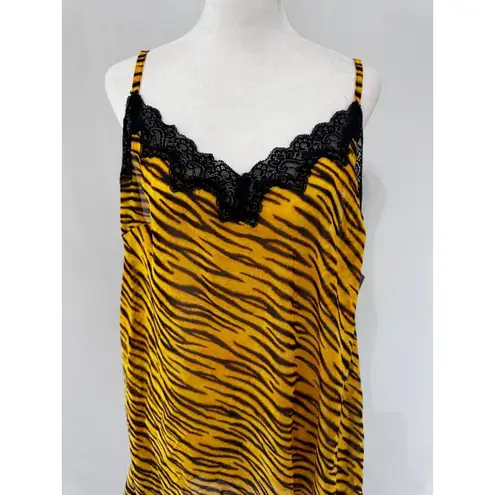 Savage x Fenty animal print chiffon slip chemise in natural tiger Size 2X new