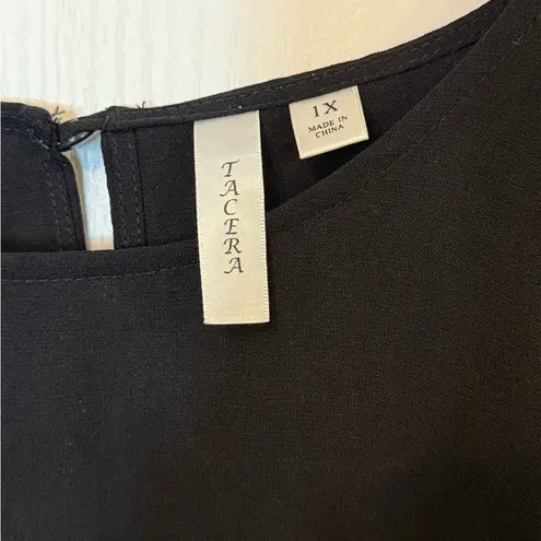 Tacera Black Long Sleeve Dress with Lace Detail