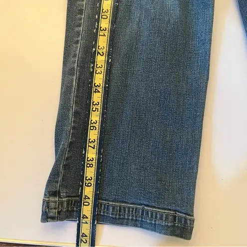 Christopher & Banks Blue Checkered Straight Leg Jeans