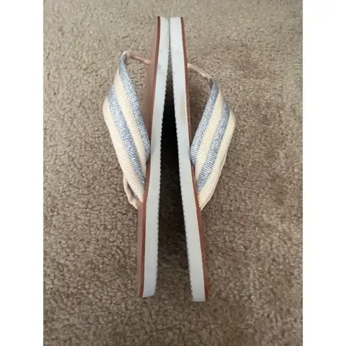 Loeffler Randall New Shimmery Metallic thong flip flip sandals size 8.5