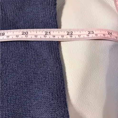 Sail To Sable merino wool blend navy blue accent Sweater size large a38 - Image 7