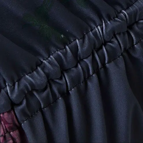 Ganni Ruched Floral Print Bikini Top Size 8 NWT