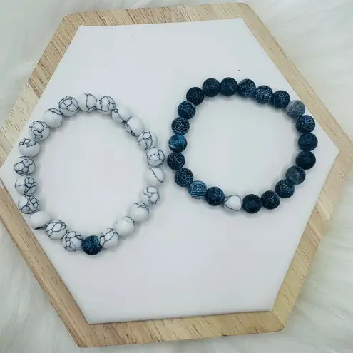 Duo Marble Ceramic Beaded Bracelet