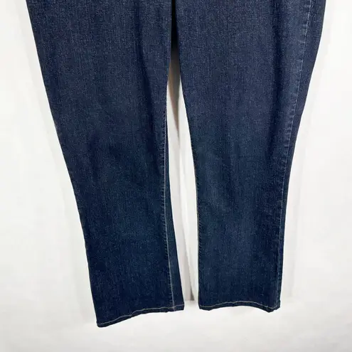 NYDJ Not Your Daughters Jeans Size 12 Boot Cut Dark Blue Stretch Cotton 1455