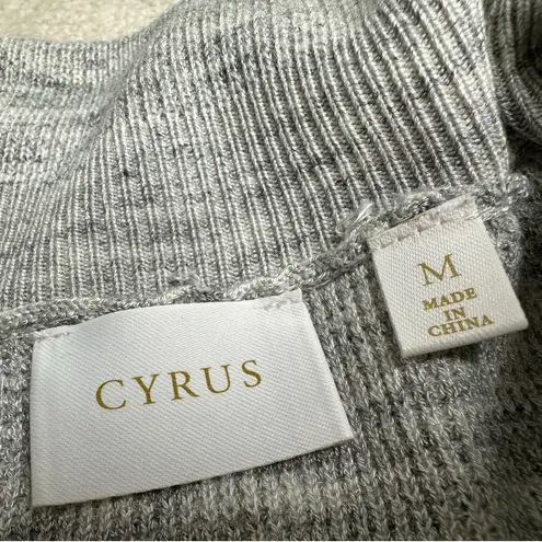 Cyrus : Two-Tone Cowl Neck Sweater Gray and Black