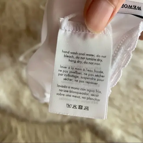 We Wore What Bow One Piece Swimsuit Floral Jacquard White Size Medium NWT