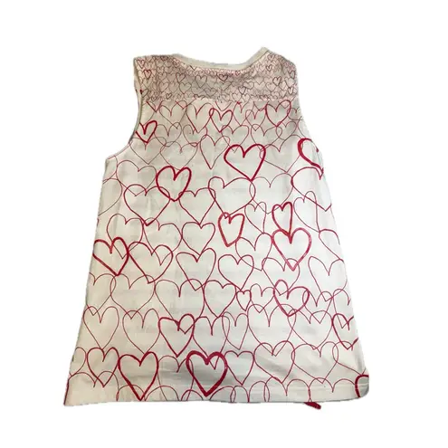Stella McCartney Stella McCartney Striped Heart Print Tank Top Red White Size 42