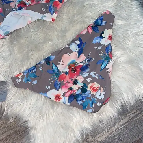VYB Gray Floral 2 piece swim suit Size L