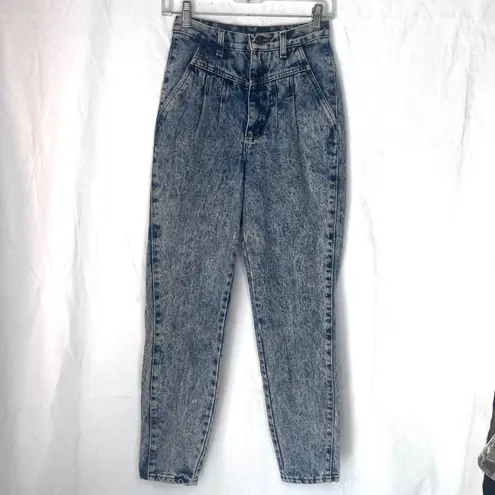 Chic VTG Y2K Acid Wash Pleated Front Denim Jeans Size 8* (0