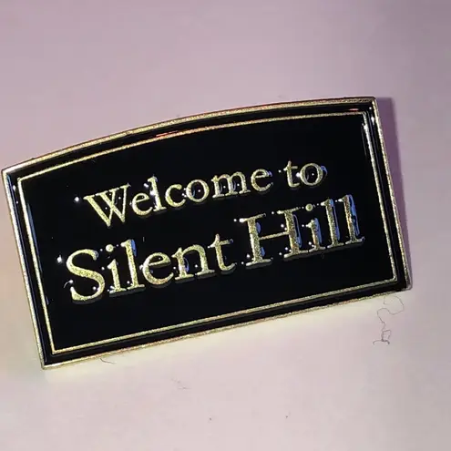 Welcome to Silent Hill Enamel Pin Black