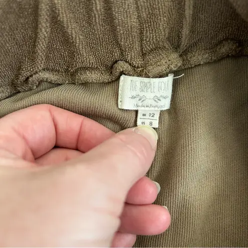 The Simple Folk 100% Organic Cotton Walnut The Wide Leg Terry Trouser 8 Brown