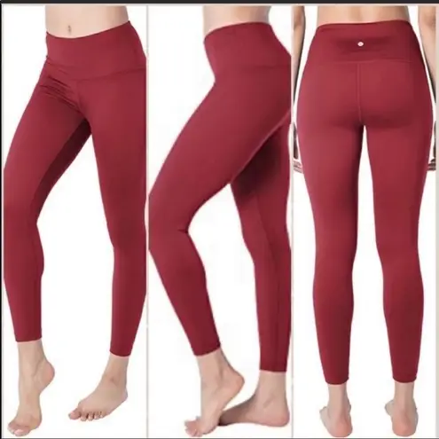Velocity No Sweat Squat Proof Ankle Length Legging Crimson Red Small NWT