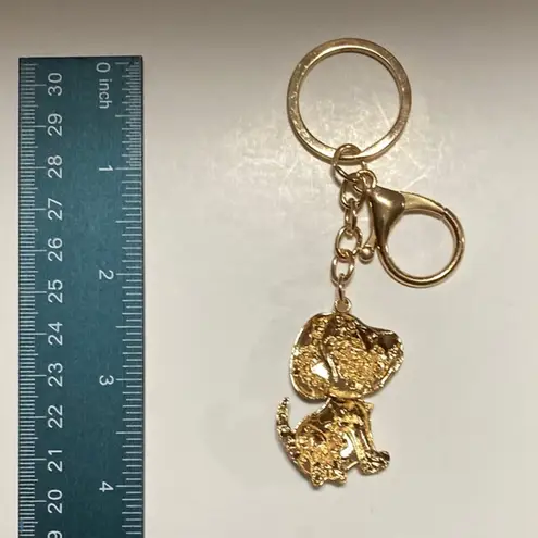 Gold and Black Puppy Keychain/Bag Charm with Crystals New Without Tags