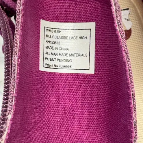 Billy High Top Shoes Woman's 6.5 Purple Zip Special Needs Comfort Zip Support