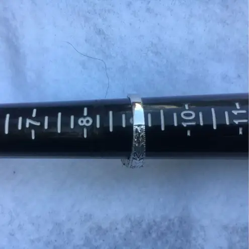 Sterling Silver Ring, Solitaire With Accents, Cubic Zirconia, Engagement, Size 9