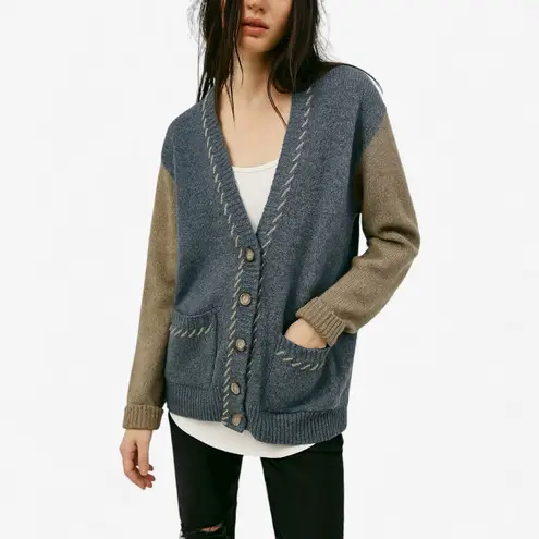 Liz Sport Vintage 90s Cottage-Academic Two-Tone Cardigan Size M