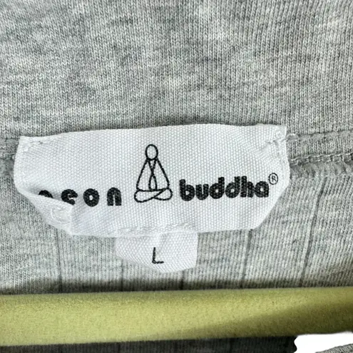 Neon Buddha Gray 100% Cotton Pullover Sleeveless Knee Length Knit Shift Dress L Size L