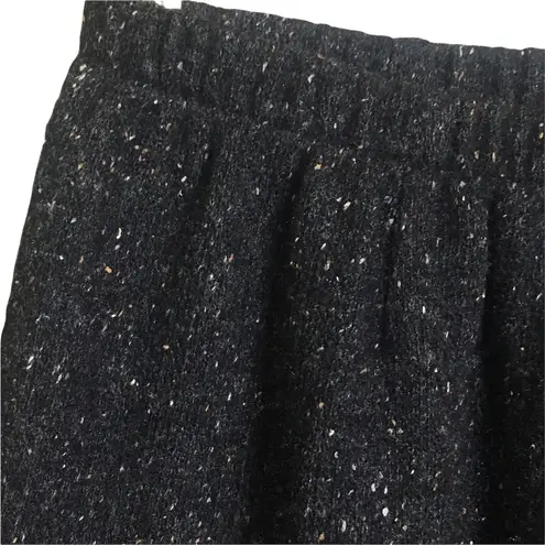 E Emmelle Madison Avenue NYC wool silk blend marled pencil skirt small Black