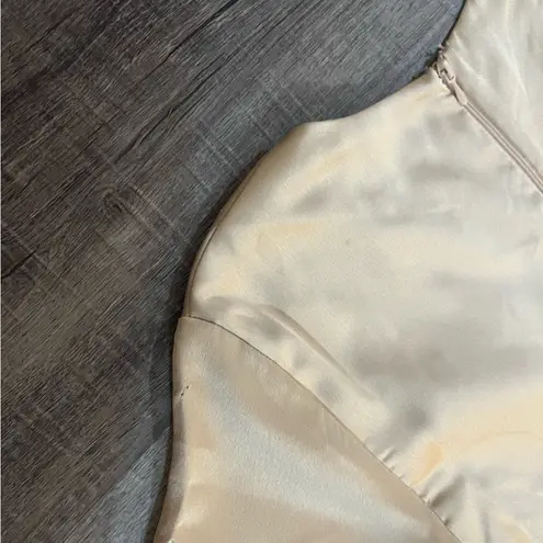 Show Me Your Mumu  Rome Twist Gown in Champagne Luxe Satin