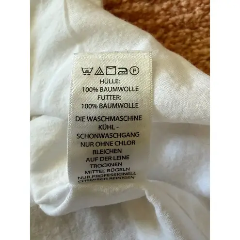 Akini White Cotton Button Front Sundress Adjustable Straps Pockets US 8