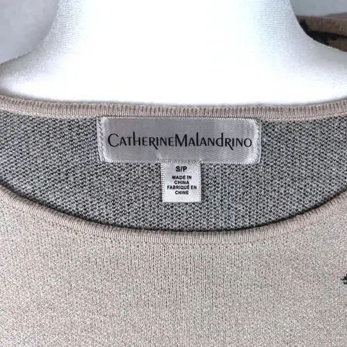 Catherine Malandrino Leopard Print Sweater Crewneck Pullover Animal Print Viscose Size Small Classic - Image 5