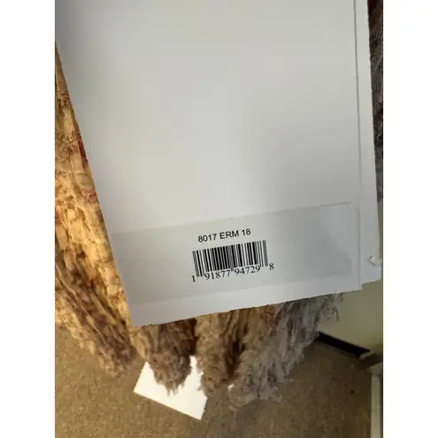 Mac Duggal NWT Ruffle Tiered Short Sleeve A-Line Gown in Ecru Multi Size 18