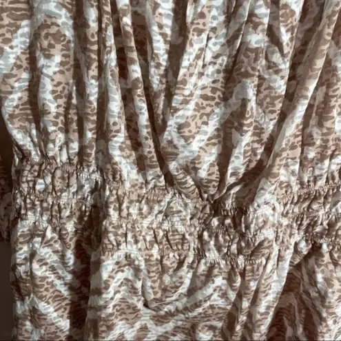 Beldini Belldini off shoulder burn out abstract printed top Size Large