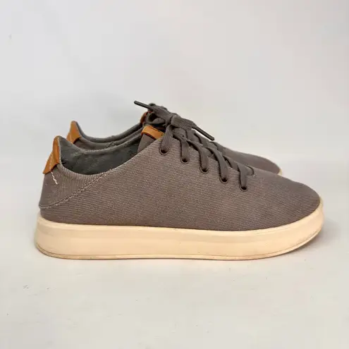 Olukai Ki'ihele Li Canvas & Suede Sneaker Grey Size 6.5 Gray
