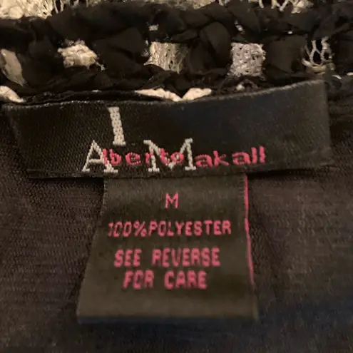 Alberto Makali Lace Polka Dot Flare Dress