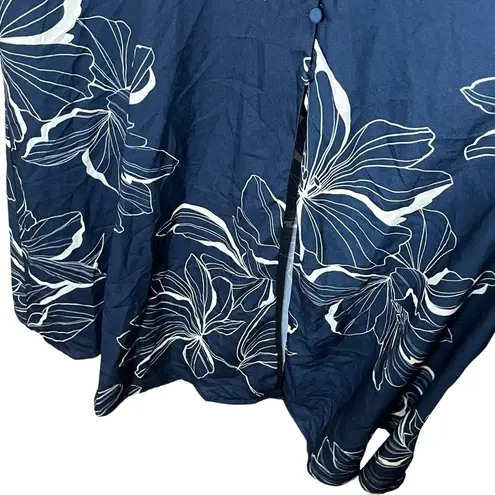 Hutch NWT Valente Navy Floral Maxi Dress Women’s Size XXS Sleeveless Slit