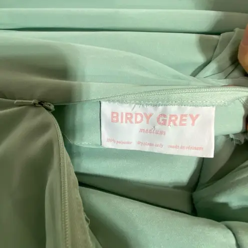 Birdy Grey Chicky Convertible Chiffon Maxi Bridesmaid Dress in Sage Green M