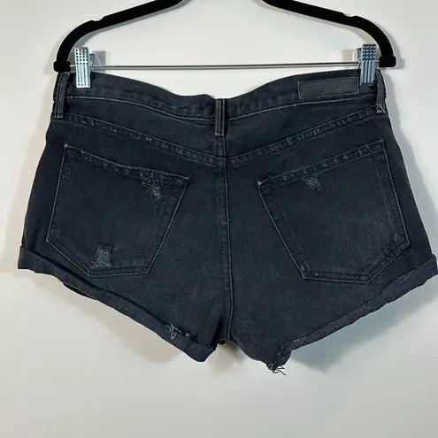 GRLFRND Revolve Black Distressed Adriana Slouchy Rolled Cuff Cotton Women 27