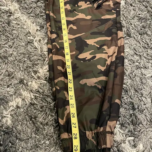 Womens Cargo Camo Pants High Waist Slim Fit Jogger Size XXL Green